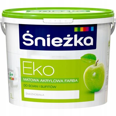 Śnieżka EKO белая гипоаллерная акриловая краска для стен и потолков 3л