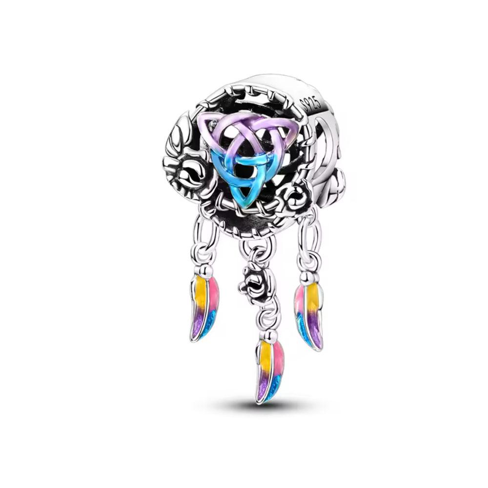 New925 Silver Family Heart-Shaped Bead Boy Girl Pendant Suitable For European Original Bracelet DIY Accessories ExquisiteJewelry