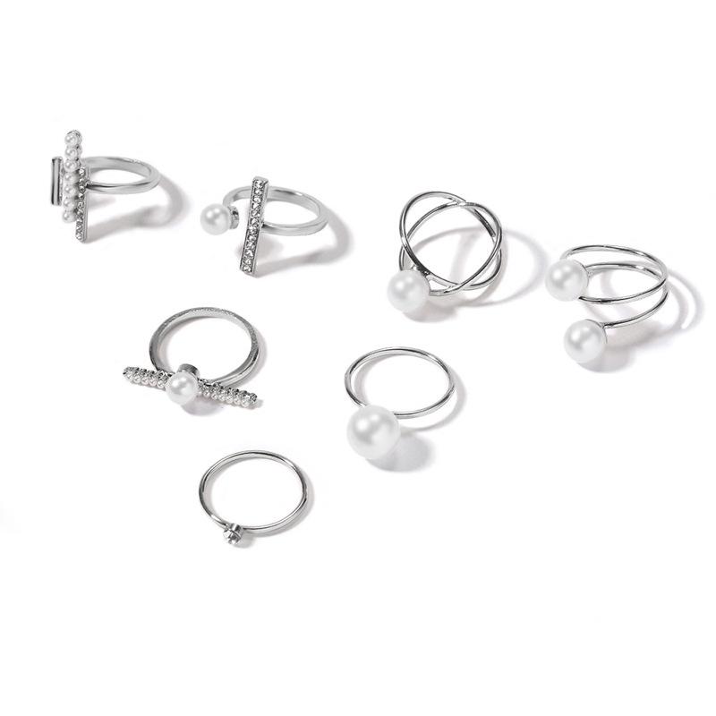 Minimalist Pearl Stackable Ring Set Elegant Daily Wear Jewelry