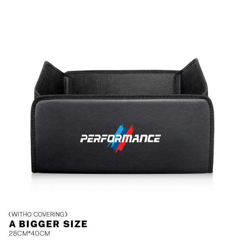 CDKO4 Leather Car Trunk Collapsible Organizer Foldable Storage Box For BMW X1 X2 X3 X5 X4 X6 X7 G30 G20 G32 G11 G12 F40 F30 Stickers