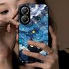 Чехол для Xiaomi POCO X7 Pro 5G M7 4G Аниме Черный Кот Звездное Облако Печать Чехол для Телефона Акриловая Жесткая Задняя Панель С Гибким Краем из ТПУ