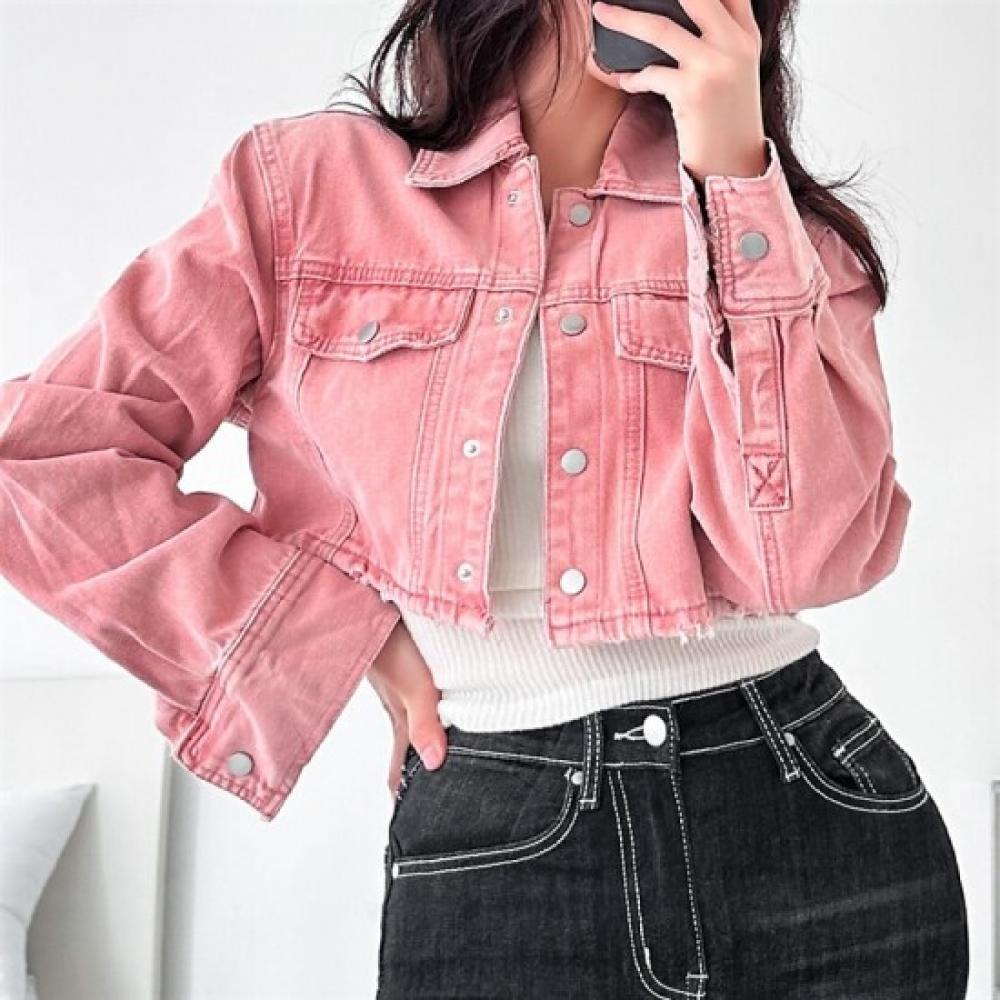 New ArrivalS Open Run Women S Vintage waSh Crop caSual Denim Jacket