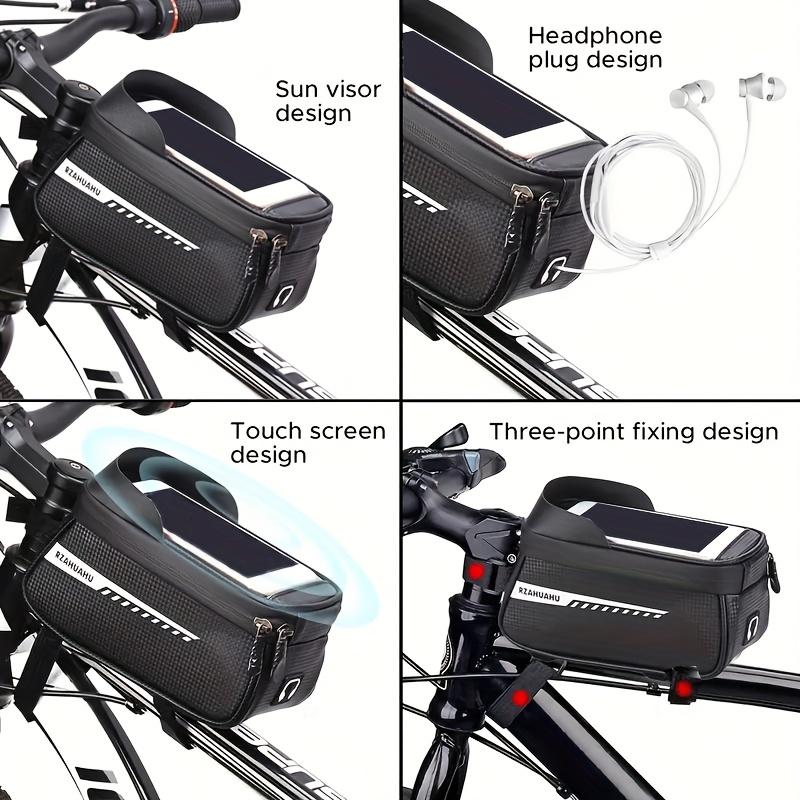 Waterproof Bike Top Tube Bag with Touchscreen Phone Pocket – Fits MTB & Road Bikes