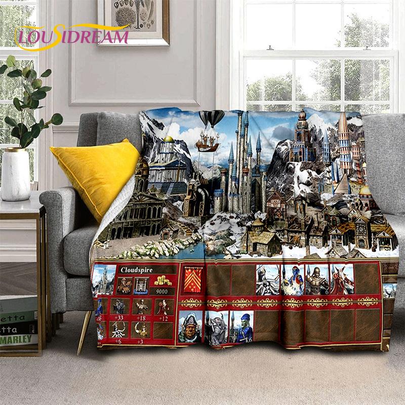 HD Heroes of Might and Magic Retro Game Soft Flannel Blanket,Throw Blanket Comfortable Blanket for Picnic Beds Sofa Home Bedroom