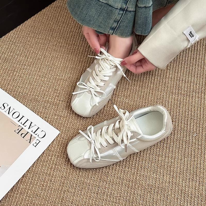 Ретро мода бант розовые кроссовки 2025 весна новые ремни повседневные туфли Форрест Гамп немецкие кроссовки женская обувь