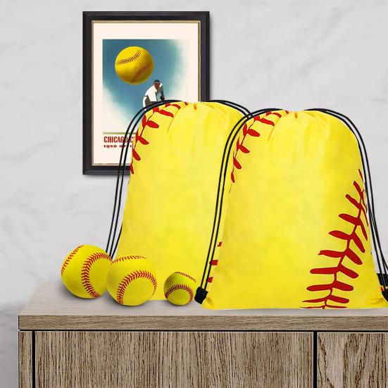 Маленькая сумка для софтбола на шнурке, вместительная водонепроницаемая износостойкая портативная сумка для бейсбола, рюкзак