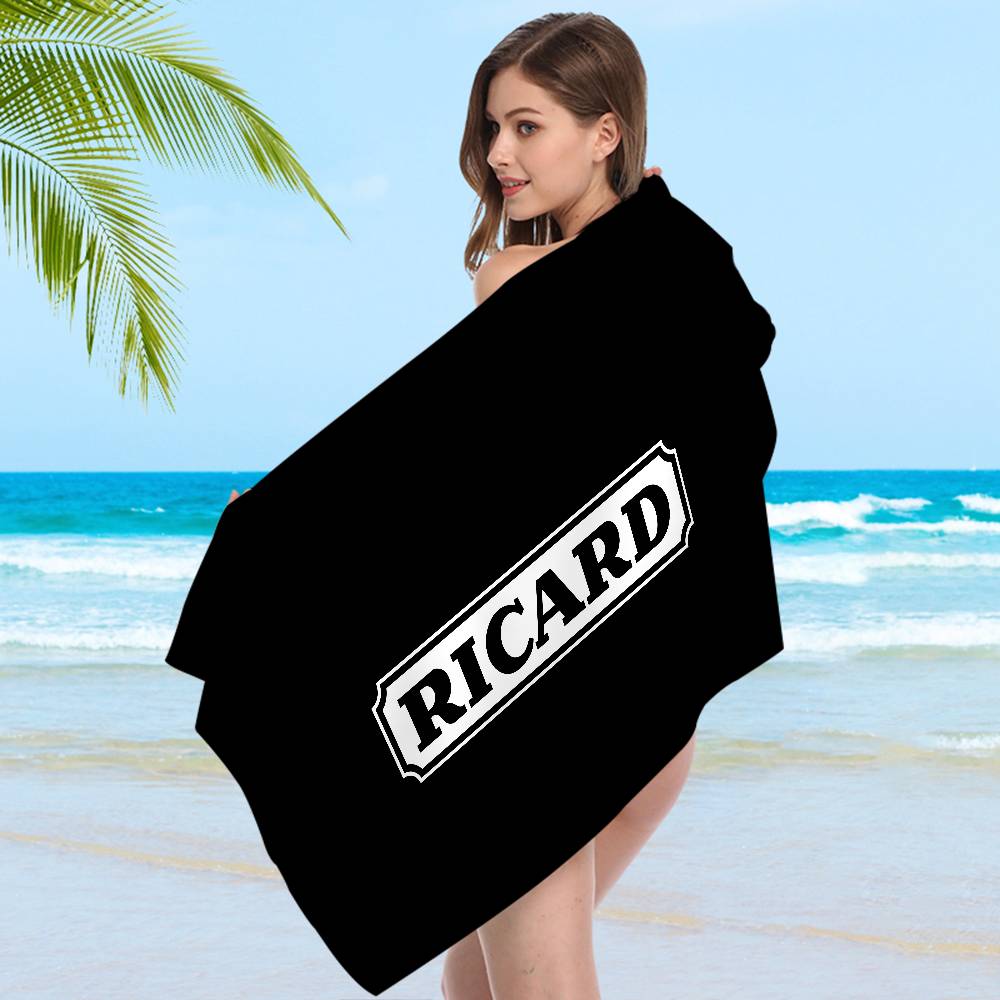 R-RicardS LOGO Microfiber Blanket Quick Drying Beach Towels Oversized Printing Super Absorbent Pool Towel Blanket
