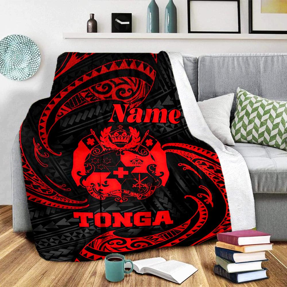 Custom Name Tonga Crest Home Customize Your Name Blankets Comfortable Soft Lightweight Allseason Multipurpose Blanket For Picnics Sofas Offices Beds