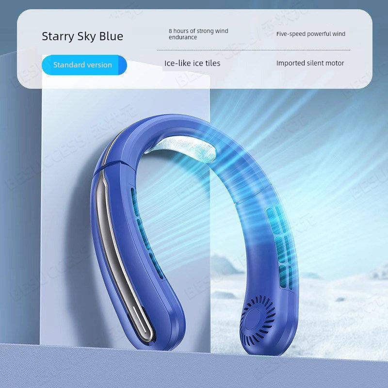 German Neck-Hanging Fan with Ultra-Long Battery Life, 2026 New Model, Portable Neck-Hanging Fan for Office, Home, and Outdoor Use