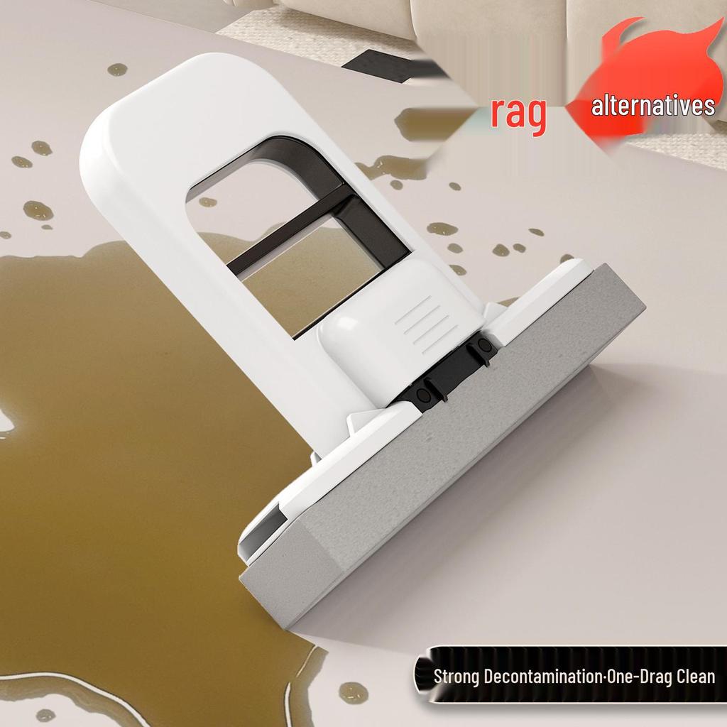 Компактная швабра с функцией самоотжима: Многоразовая губка с высокой впитываемостью для легкой уборки на кухне, в ванной и других местах