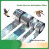 Bird Deterrent Holographic Tape 1 Roll Double Sided Reflective Scare Ribbon No Harm to Birds for Outdoor Yard Orchard Use
