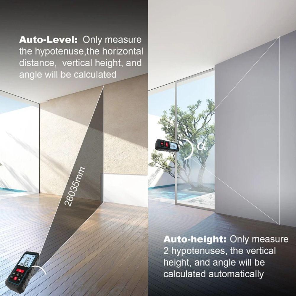 Цифровой лазерный дальномер 40M 60M 80M 100M Лазерная рулетка Лазерный дальномер Измерительный инструмент