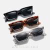 Sun-Protective Driving Glasses Punk Black Shades Glasses Square Frame Sunglasses  for Women Men