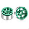 4 Pieces 1.9" Beadlock Wheels, 1/10 RC Wheel Rim Replacements, Metal Hub for SCX10