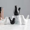 Room Table Decor Nordic Style Black White Ceramic Modern Statue Ornaments Bird Sculpture Figurines