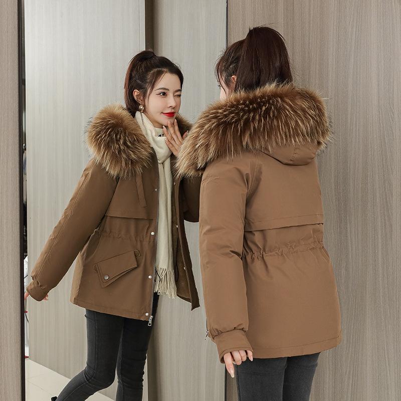Winter Cotton-padded Jacket Fashion Korean Version Waist Tooling Jacket Women's Cotton-padded Clothing