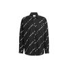 Originals Trefoil Print Letter Snap Button Long Sleeve Shirt Unisex Tops Black HU1229