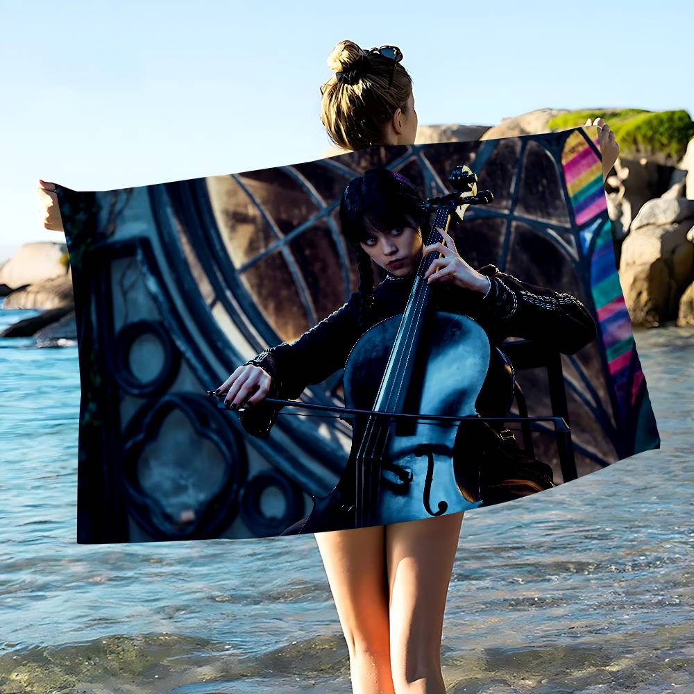 Movie W-Wednesday Big Microfiber Beach Towels Quick Dry Towel Sand Beach Towels Pool Towel for Travel Swim Pool Yoga