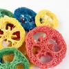 Colorful Loofah Chew Toys for Small Pets - Bite-Resistant Teeth Cleaning for Hamsters and Chinchillas
