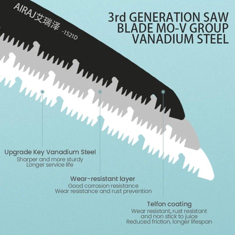 AIRAJ Деревообрабатывающая складная пила Многофункциональная режущая пила для сада и кемпинга Нож для рубки деревьевРучной инструмент