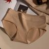 Women Underpants Mid Waist Solid Color Cotton Butt-lifted Good Breathability Elastic Quick-drying Sport Casual Briefs Female Panties