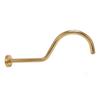 NPT Shower Head Extension Arm Brushed Gold S Shaped Gooseneck Stainless Steel Shower Head Pipe for Bathroom