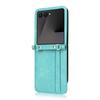 Чехол-книжка из кожи для Samsung Galaxy Z Flip7 5 с отделениями для карт и ремешком