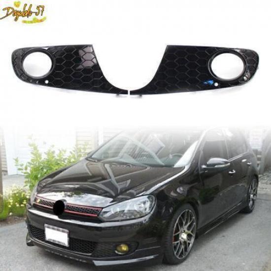 2xHoneycomb Front Bumper Fog Light Cover for VW Golf 6 MK6 Non-GTI 2009-2013