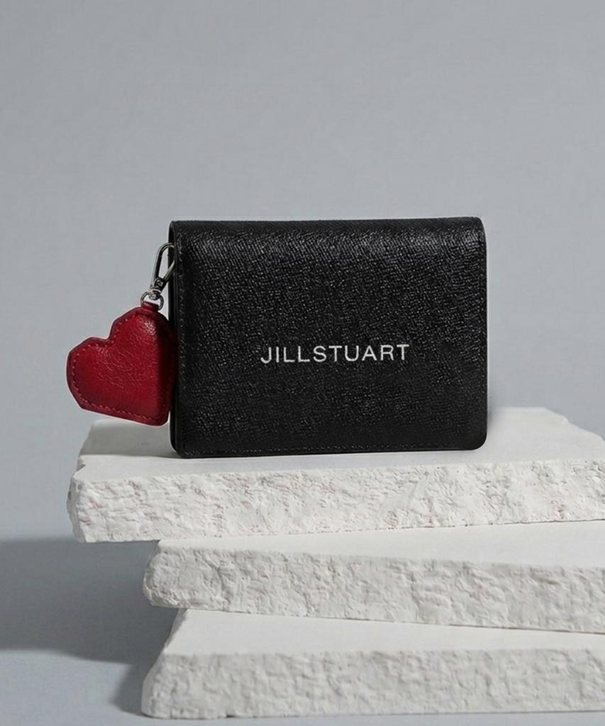 Jillstuart Acc [Бумага] Логотип Точка Коровья кожа Двустворчатый кошелек 2 цвета