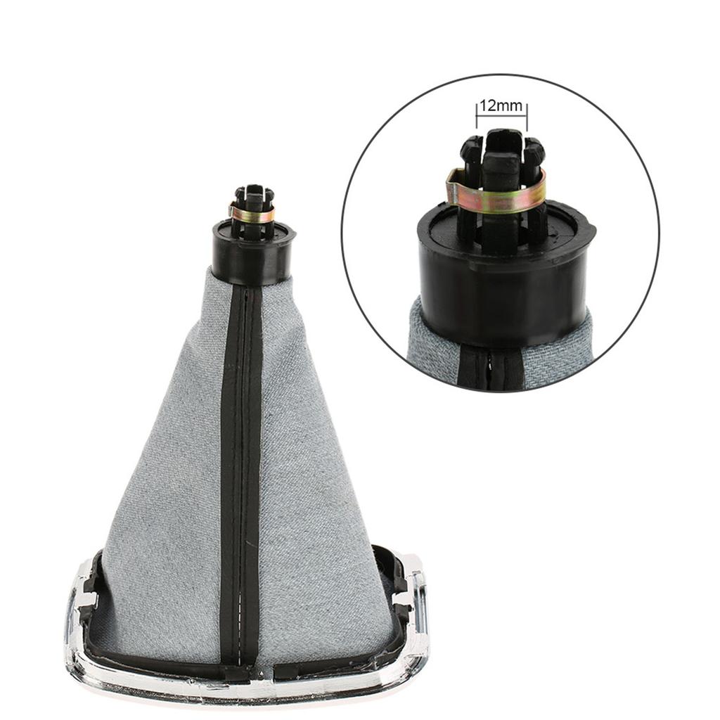 New 5 Speed Gear Shift Knob Gaitor Boot Black PU Leather for    Jetta GTi MK4 1999 2004