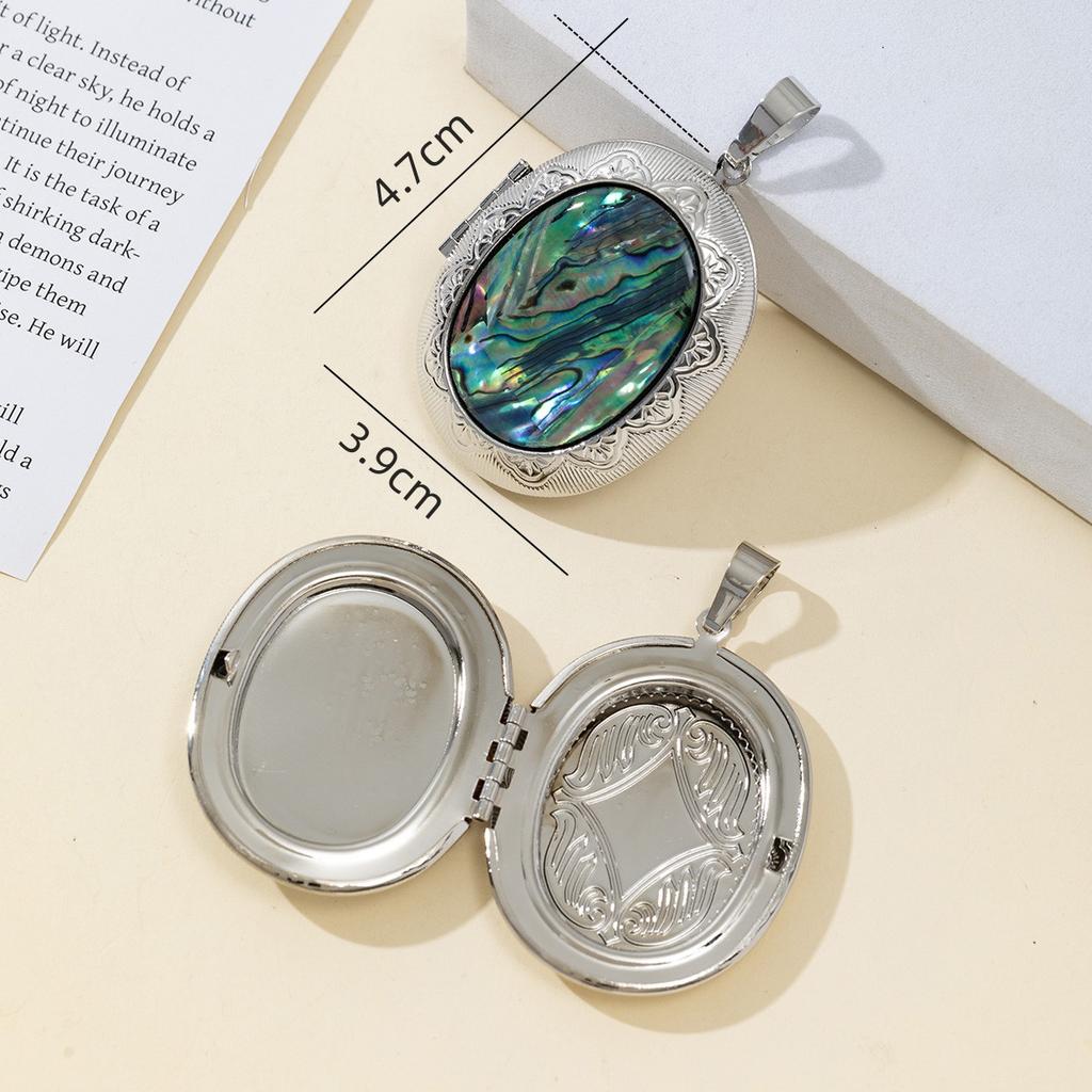 1 шт., овальная подвеска из натуральной ракушки-абалона, элегантный женский пляжный подарок-ювелирное украшение для женщин - идеально подходит для Рождества, Дня матери, уникальных поделок на день рождения