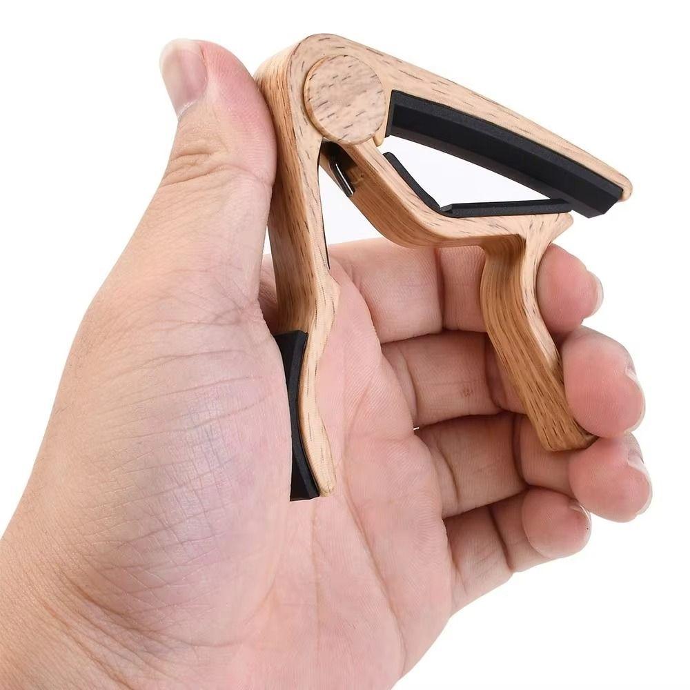 Stable Rubber Padded Guitar Capo Aluminum Zinc Zinc Alloy Violin Tune Change Clamp Guitar Pick Holder Banjo