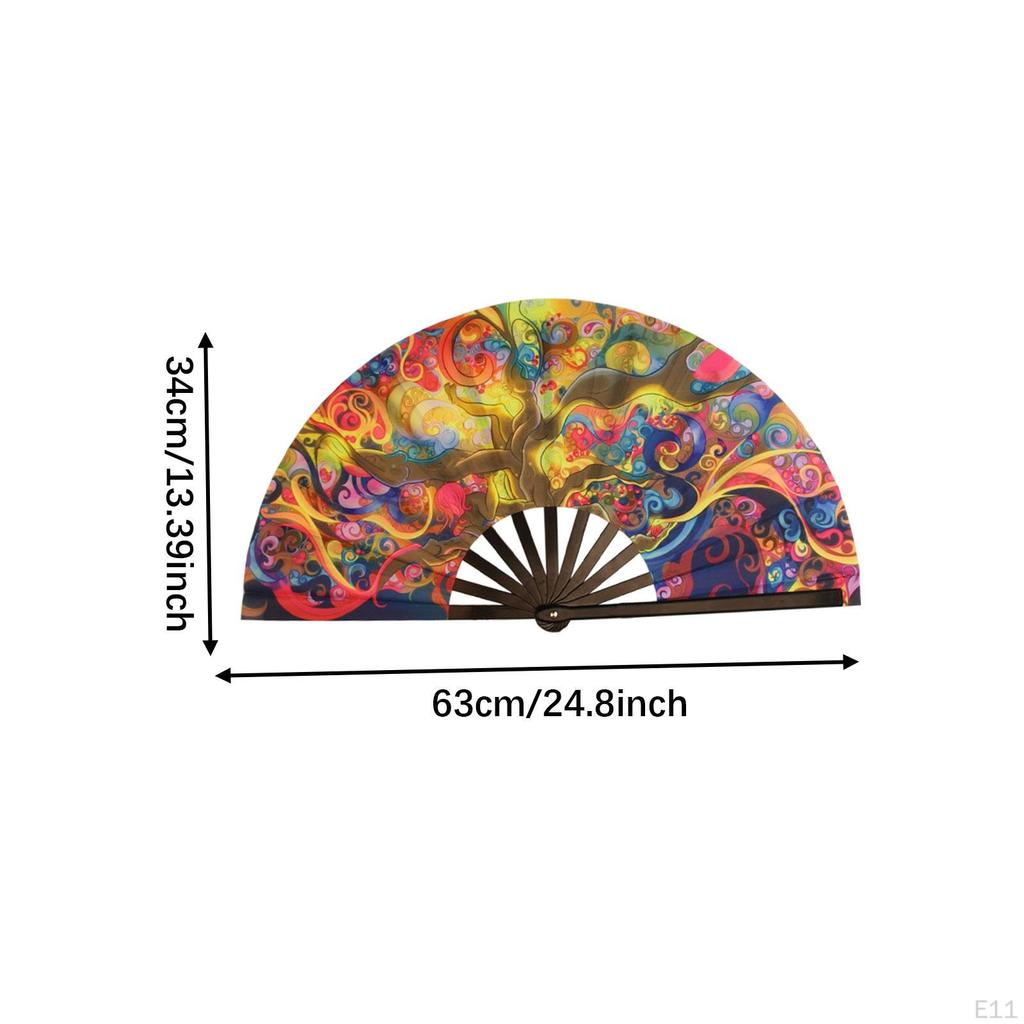 Bamboo Frame Folding Fan for Dance Events And Festivals