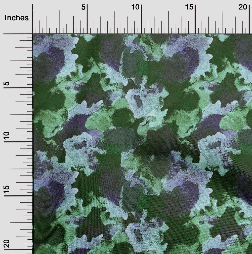 oneOone Ткань Cotton Flex Green Abstracts Craft Projects Decor Fabric Printed By The Yard 40 Inch