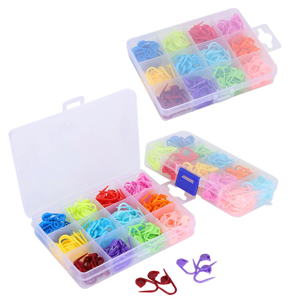 510 шт. Маркеры петель для вязания с замком, Крючок, Цветные счетчики, Пластиковые маленькие булавки против распускания