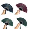 Bamboo Frame Folding Hand Fan Peony Flower Dance Fan Gentle Design Retro Handheld Fan  Gift Giving