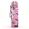 1PC Cheer Girl Sport Slogan Text Print 750ml Color Plastic Sports Water Bottle Leakproof Flip Straw Lid Suitable for Sports Office Home Use
