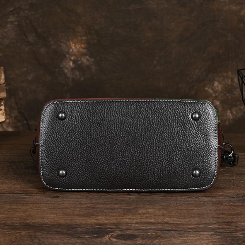 Johnature Женская сумка из натуральной кожи, роскошные сумки ручной работы с тиснением в стиле ретро, сумки большой емкости на плечо и через плечо