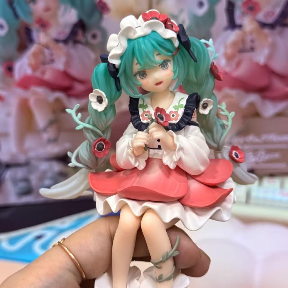 In Stock  Hatsune Miku Noodle Stopper Flower Fairy Series -Anemone Ver.- 14CM PVC Anime Action Figures Model Collection Toy