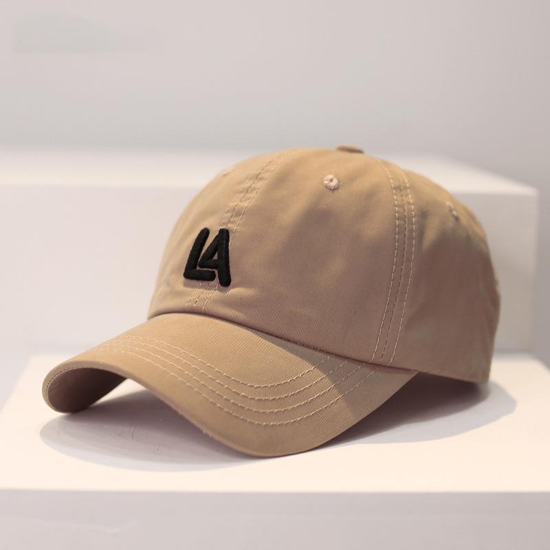 New simple letter baseball cap women's tide brand spring and summer versatile curved brim sun protection shade cap men