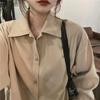 Куртка-рубашка в стиле ретро в Гонконге, осенние женские топы с длинными рукавами и французским дизайном, нишевые короткие топы