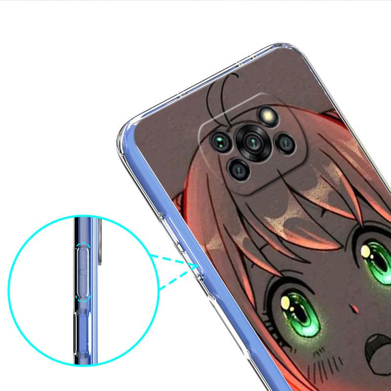 Прозрачный чехол для Xiaomi Mi Poco X3 NFC M3 Pro F3 F1 11 Lite 12 Note 10 11T 9T, прозрачный чехол для телефона SPY X FAMILY Anime