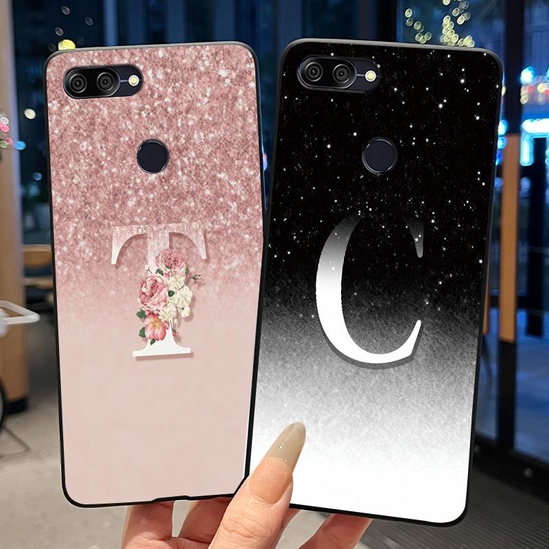 Phone Casing For ASUS Zenfone Max Plus (M1) ZB570TL Black Case Unique Initial Letter Couple Silicone Shockproof Soft Cover