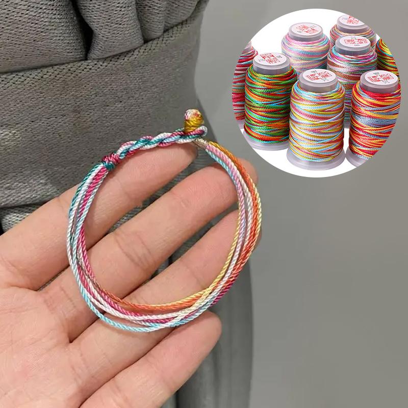 1 моток сделай сам многопрядная нить ручная нить браслет с градиентной нитью полиамидное волокно веревка плетение плетеная веревка 18 прядей