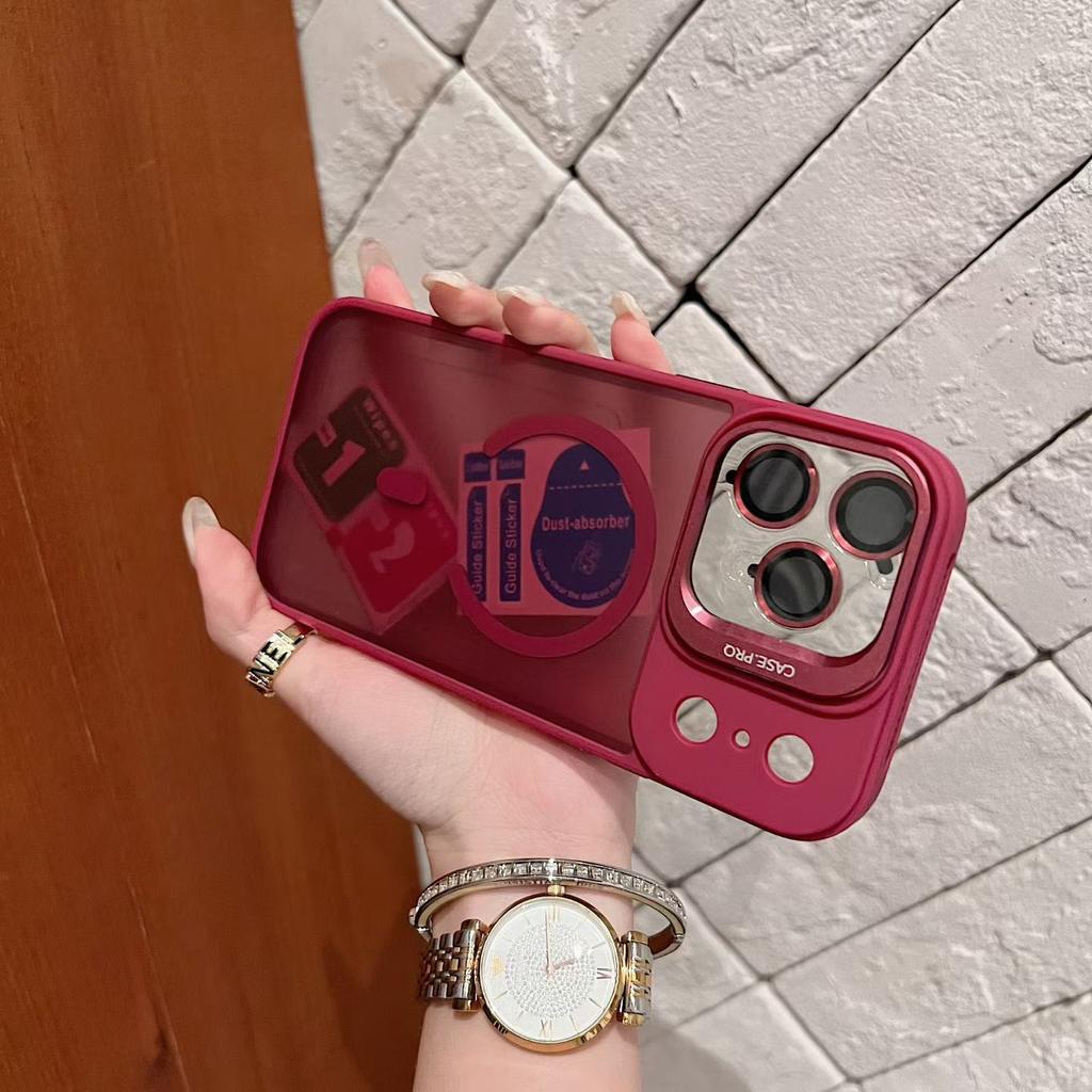 Applicable to iPhone18PROMAX magnetic mobile phone case Apple 17 lens holder skin matte protective case
