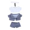 Niannyyhouse 10cm20cm Plush Clothes: Jacket, Shirt, Tie, Pants, Striped Suit, Cotton Doll, Dress-Up (Gray 10cm)