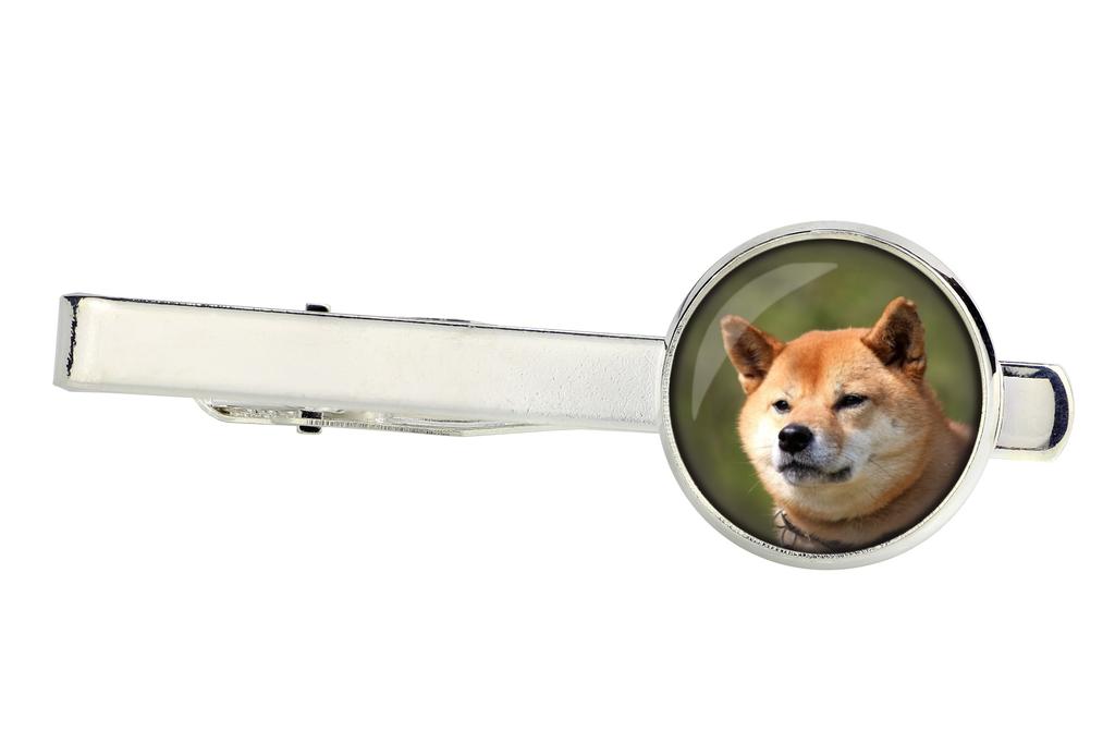 Shiba Inu, Japanese Small Size Dog, Japanese Brushwood Dog - tie clip in a box, stylish tie, personalized jewelry from the Art-Dog brand