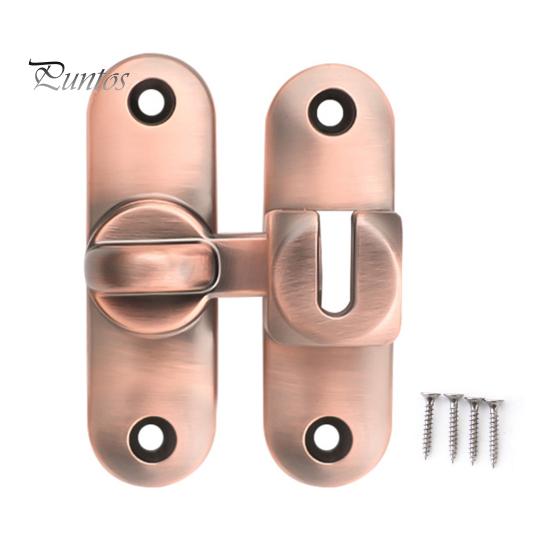 Barn Door Lock 90/180 Degree Flip Sliding Door Latch Punch Free Simple Installation Heavy-Duty Bar Gate Latch Safety Slide Door Lock