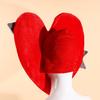 Cupid Plush Heart Headpiece Valentine's Day Performance Prop Cartoon-Style Fun Beanie 40 × 45 Cm less