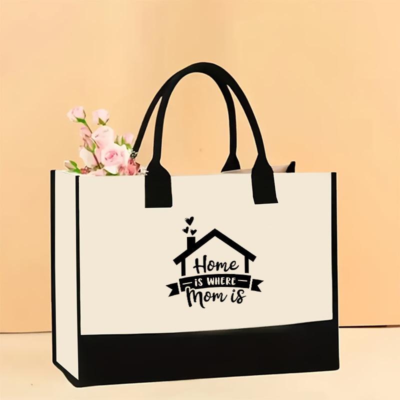 Холщовая сумка через плечо, большая вместительная сумка с принтом, женская модная легкая портативная сумка для подарков и покупок